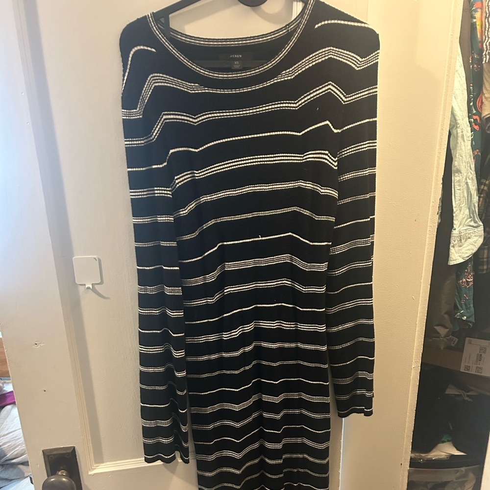 J crew sweater midi dress